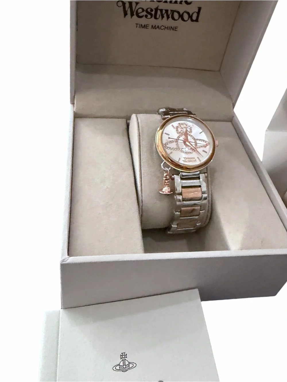 Vivienne Westwood Women's Rose Gold and Silver Bracelet Watch new